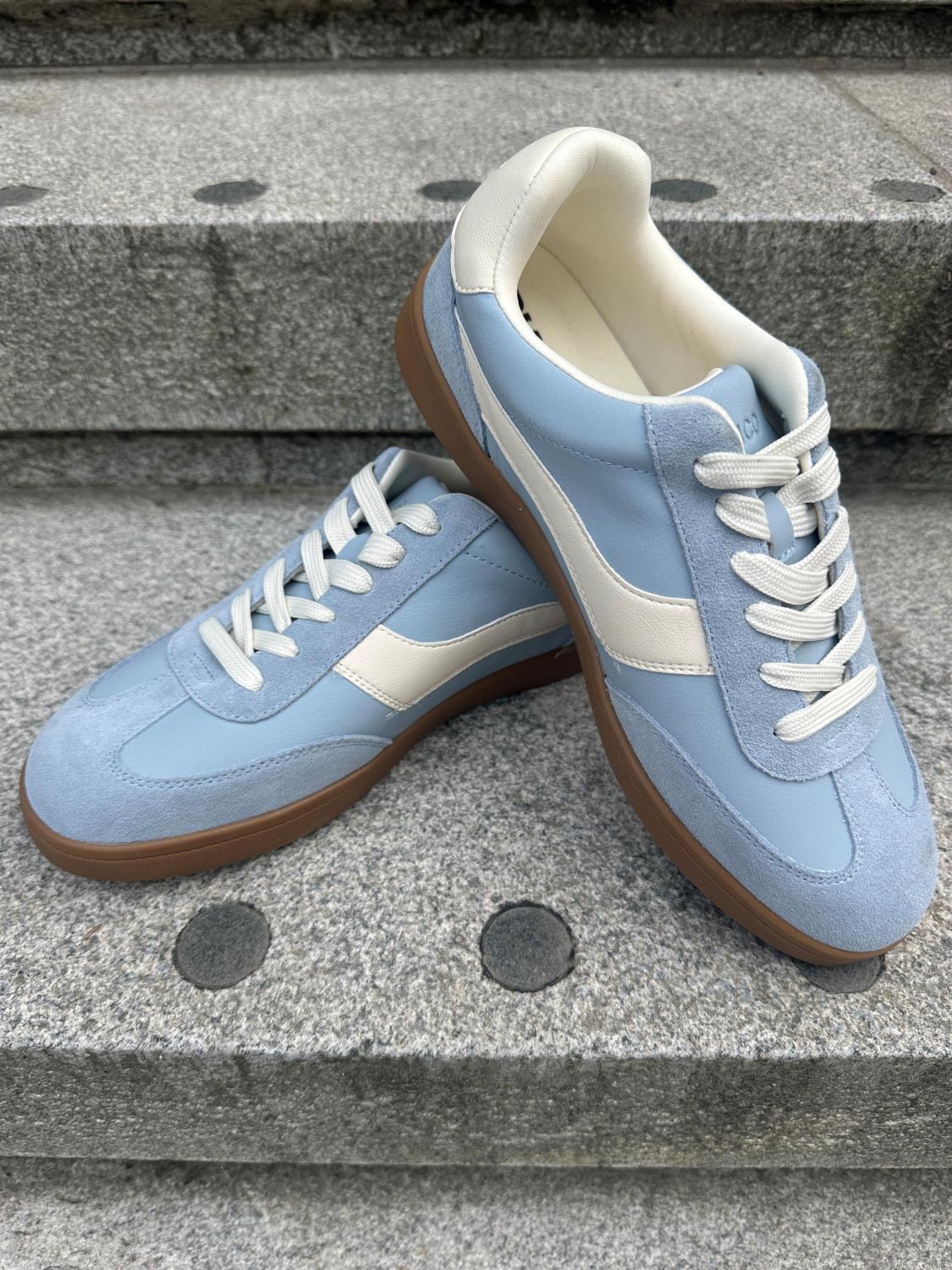 Biaberlin Sneaker faux leather&Suede Lyseblå