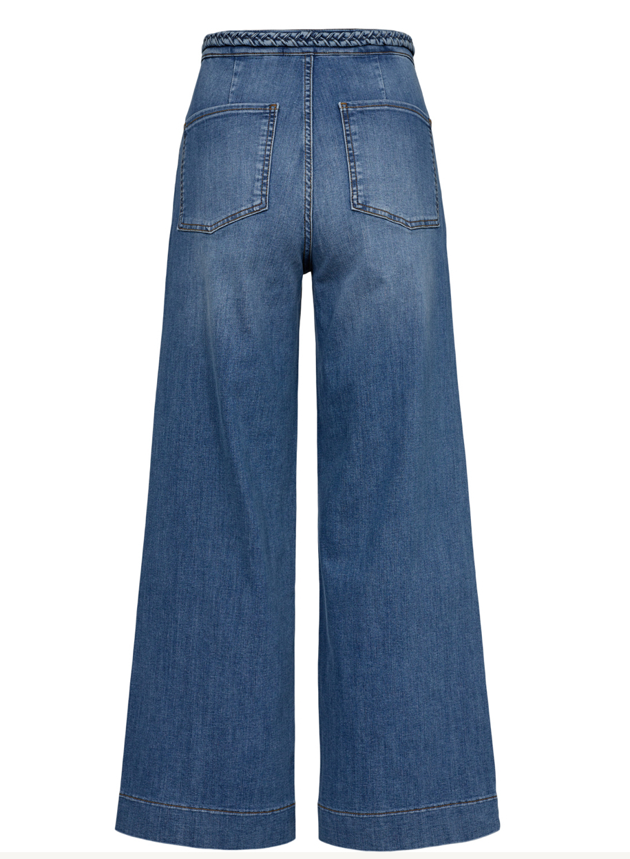 NUPARIS CROPPED Jeans Blå