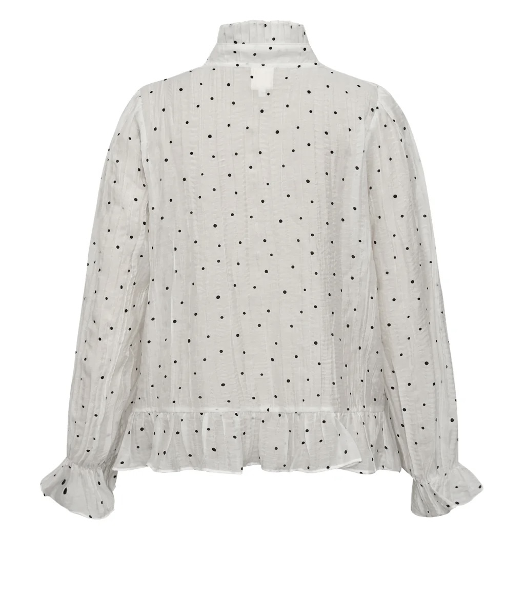 NazliGO Lulu Blouse prikker hvit/sort