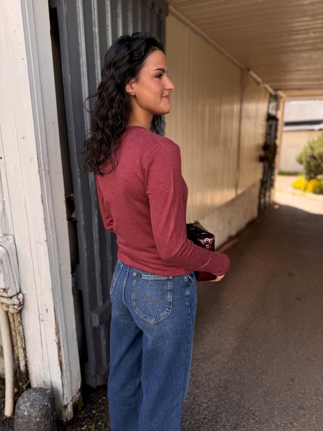 PZSARA button cardigan burgunder