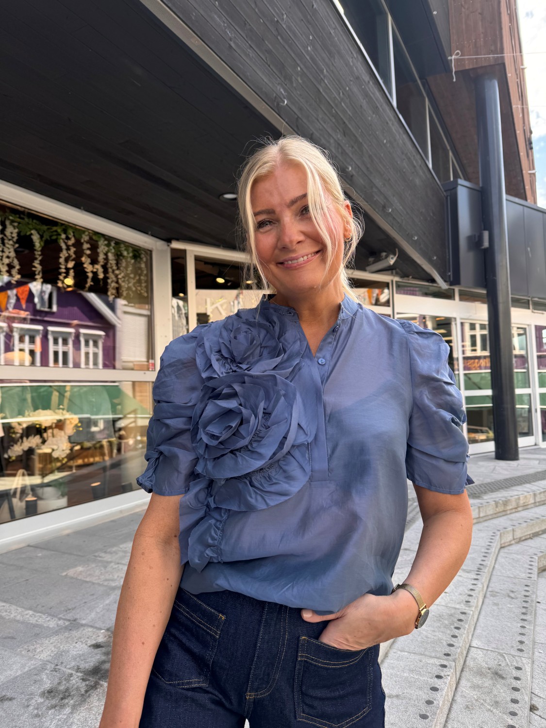 AnnsofiGO Blouse Blå