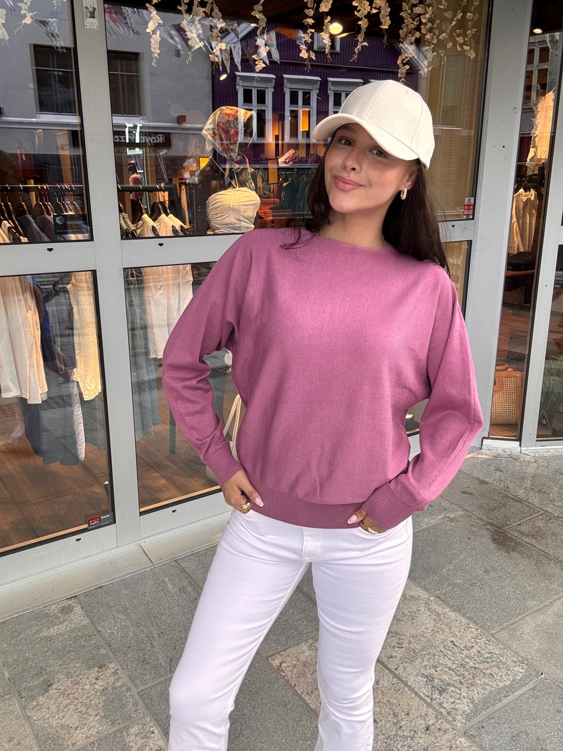 CUannemarie batwing jumper Lys Burgunder