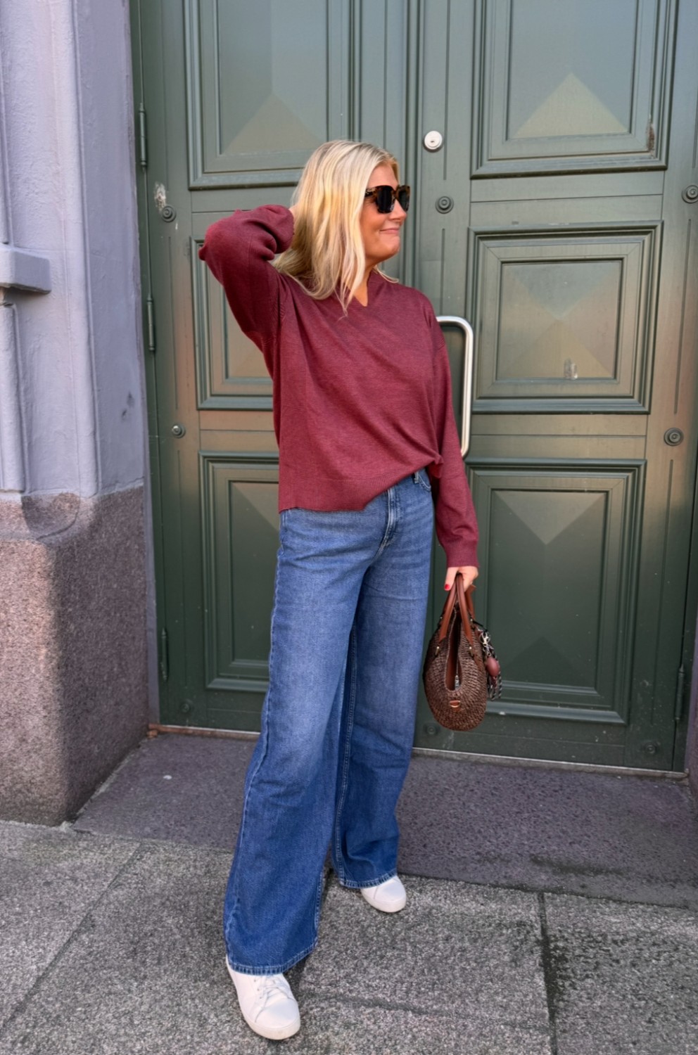 LEE Stella high waist wide leg blå
