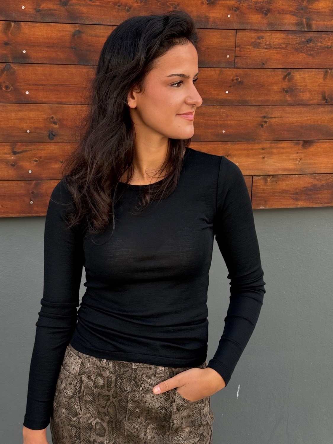 GarimaSZ wool LS blouse sort