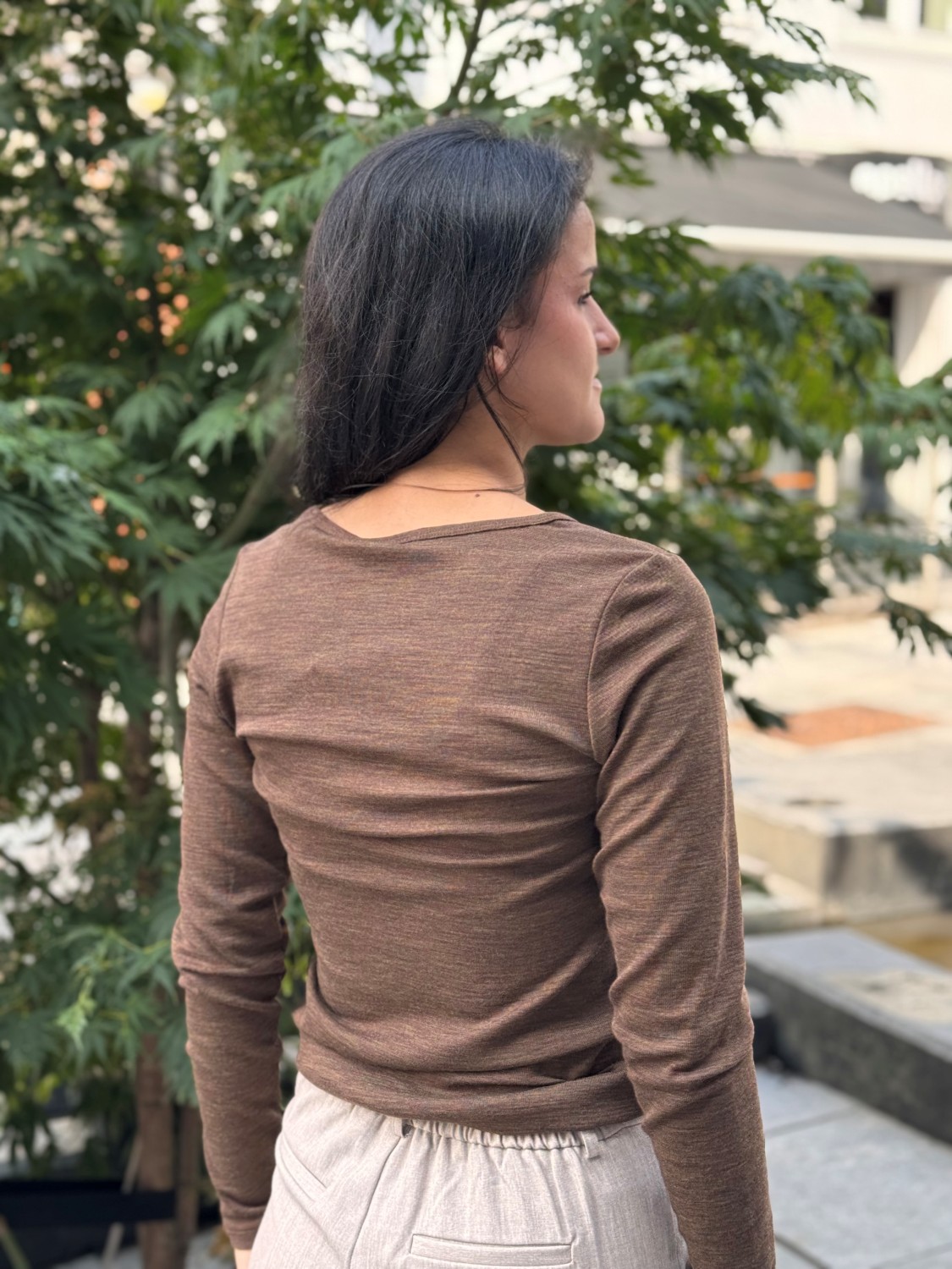 GarimaSZ wool LS blouse brun