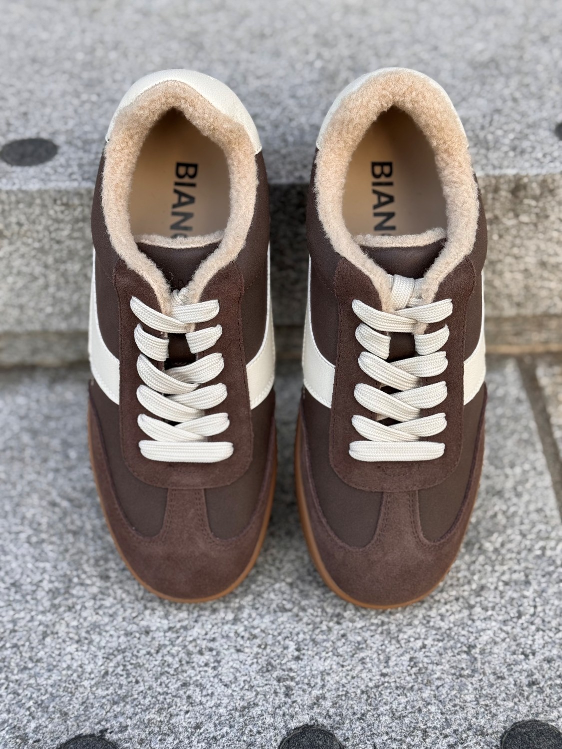 BIABERLIN warmlined sneaker faux leather &suede brun