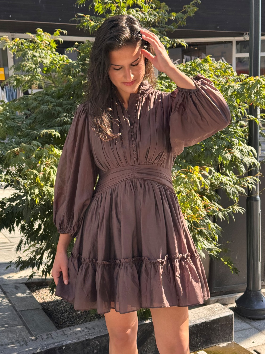 VANITY DRESS Kort Coffee Brown