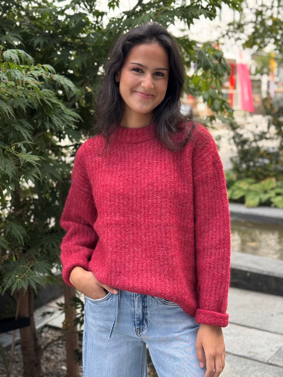PZGEORGIE ls pullover rød