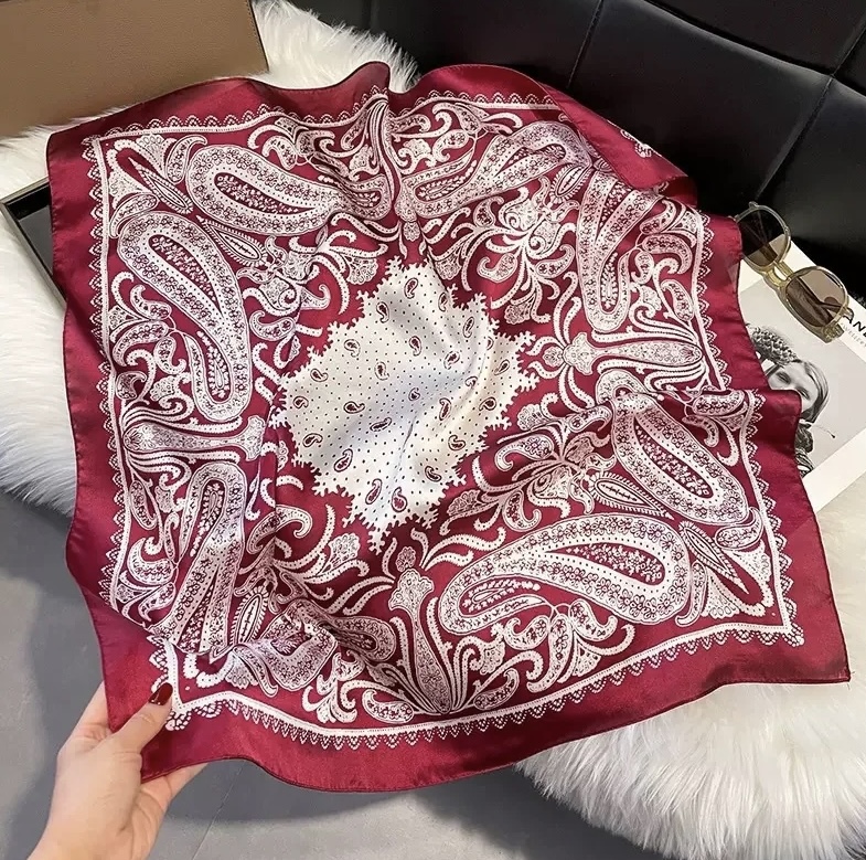 Skjerf bandana vinrød