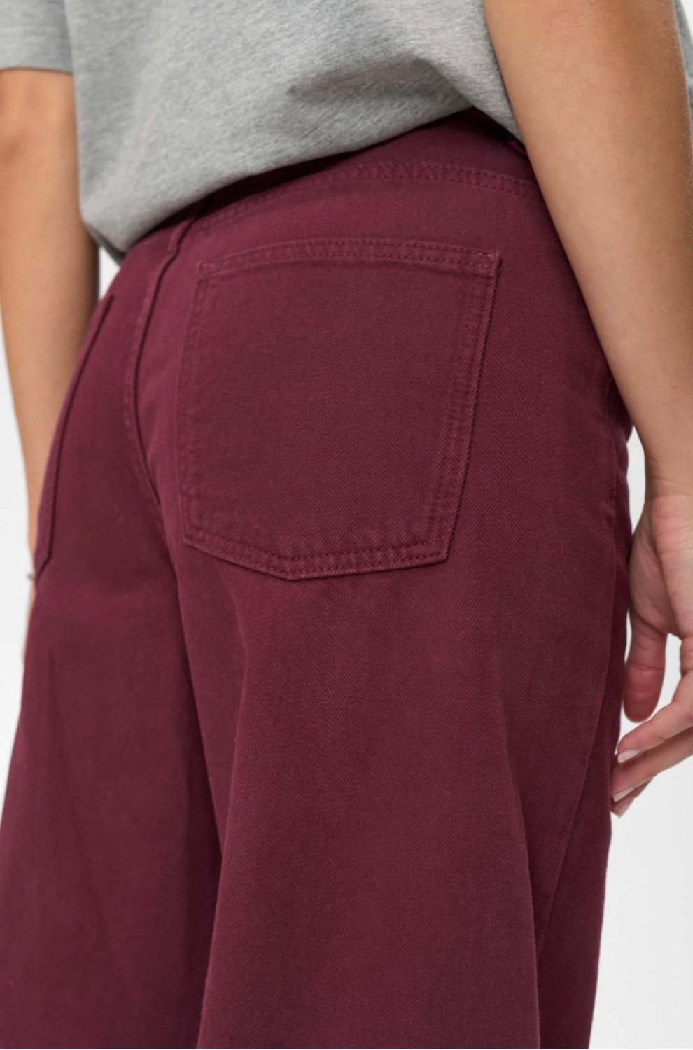 NUBROOKLYN Solid Jeans Burgunder
