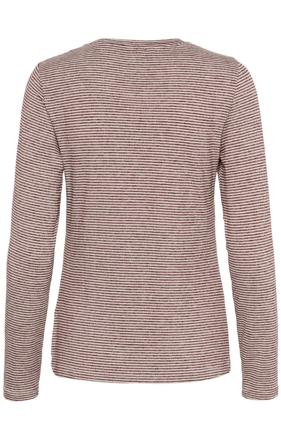 CUalexandra jersey ls tshirt bordeaux/whitecap hvit/burgunder striper