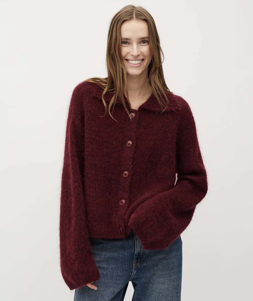 Layra-m sunday cardigan burgunder