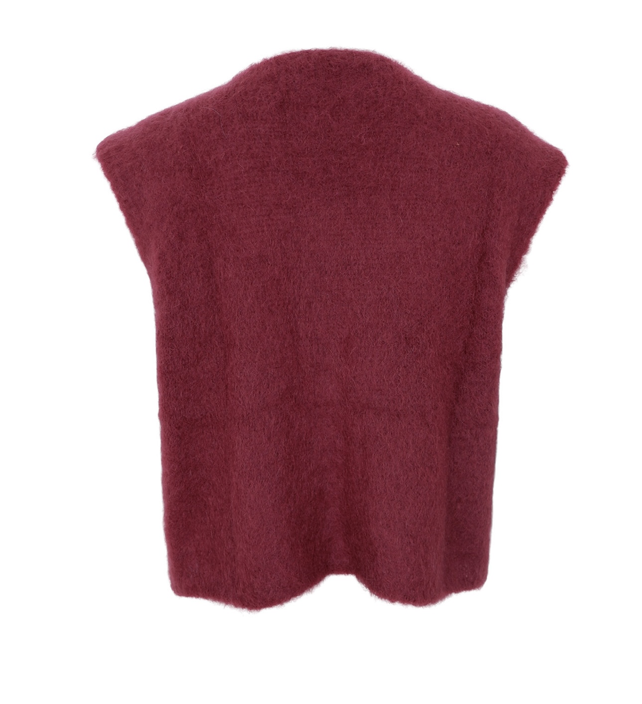BCBJOERK Knitted Mohair Vest Burgunder