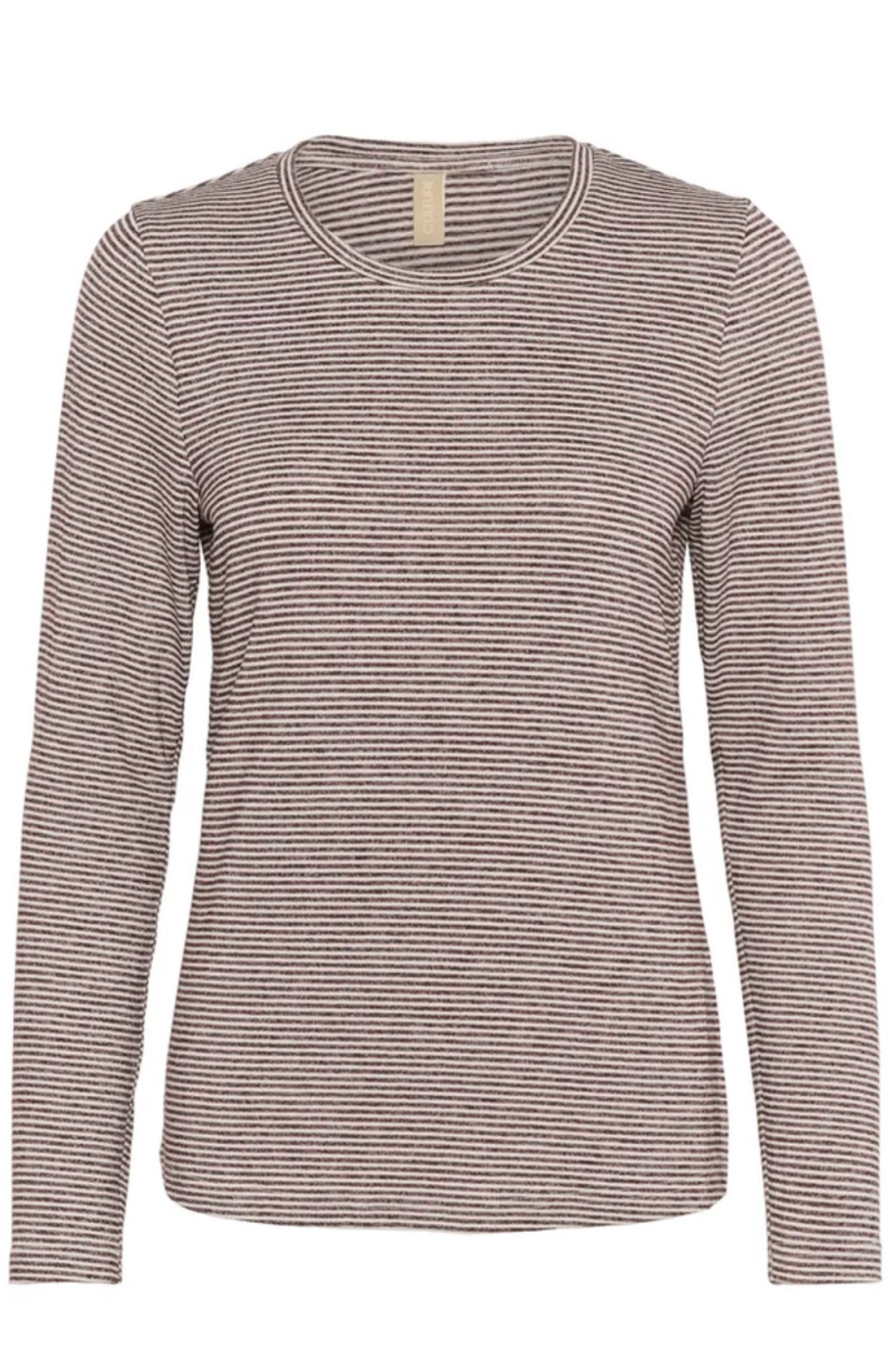 CUalexandra jersey ls tshirt bordeaux/whitecap hvit/burgunder striper