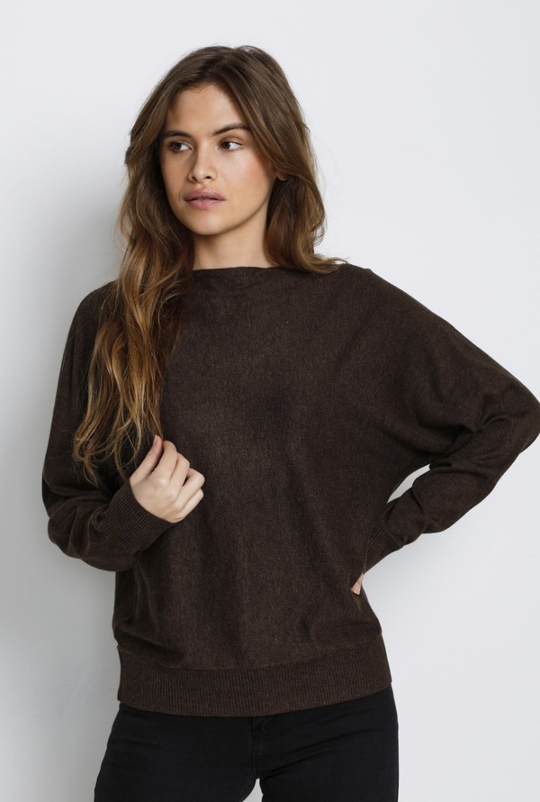CUANNEMARIE Batwing Jumper Brun