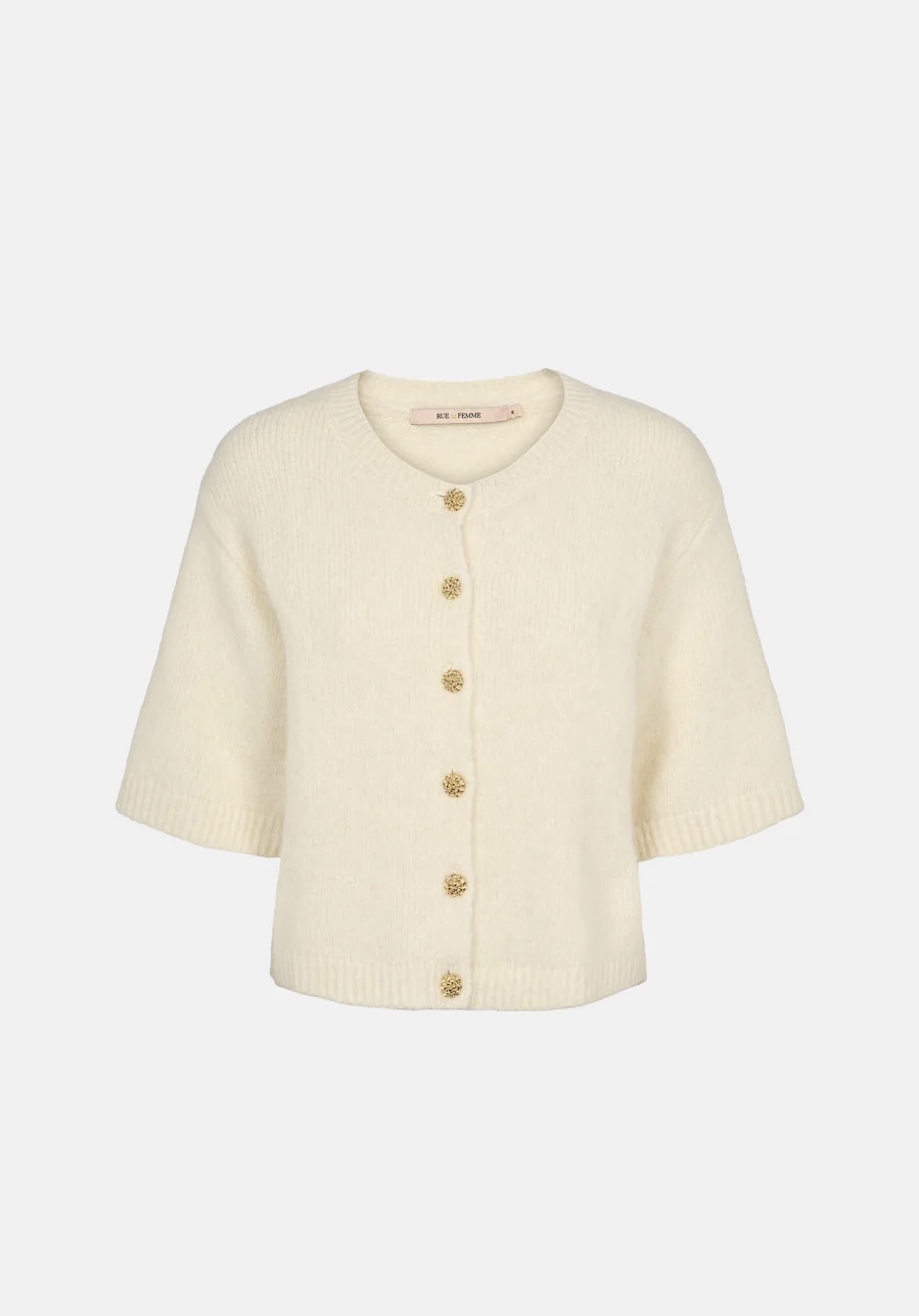 ELISA KNIT Cardigan Krem
