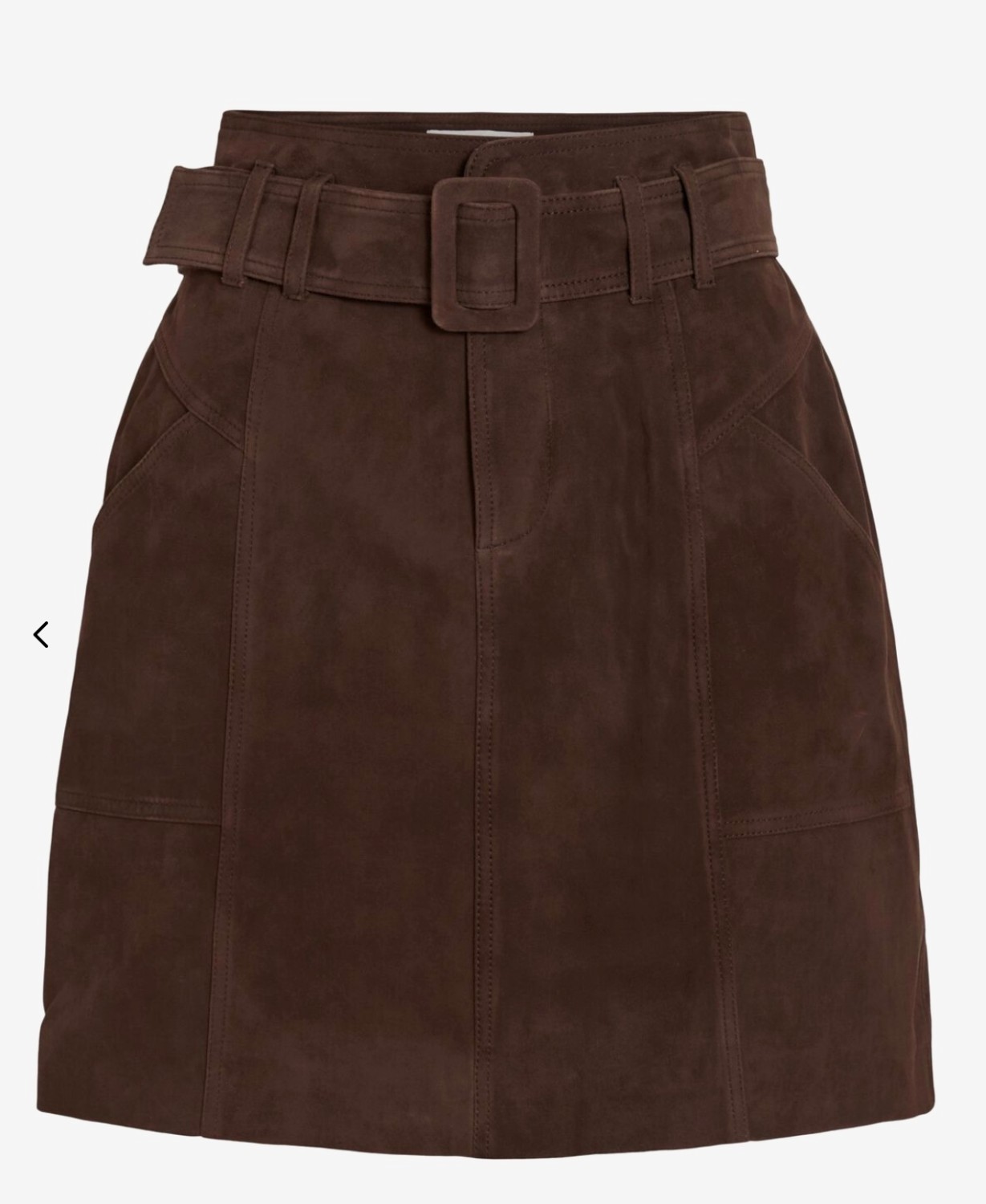 ROUERNA HW Short Suede Skirt