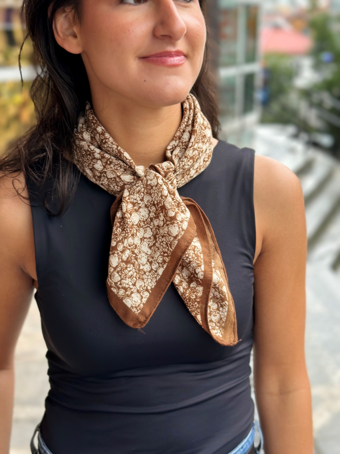 Skjerf bandana 19408 brun
