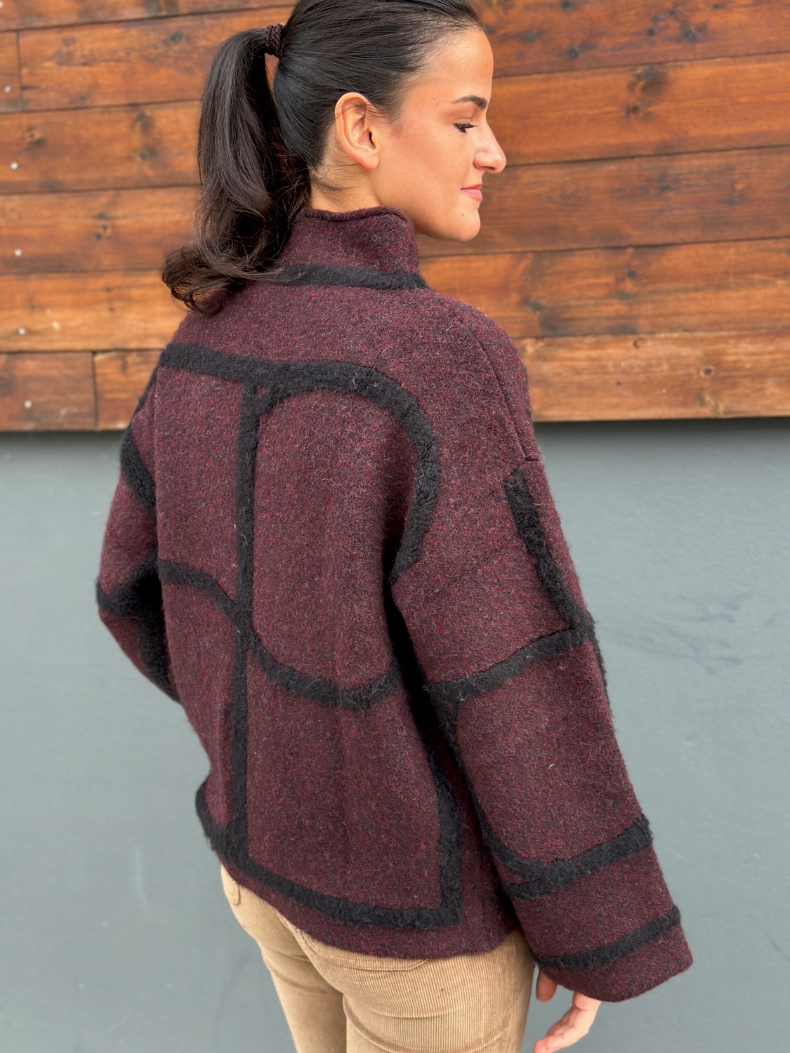 SLSorea Mono pullover burgunder