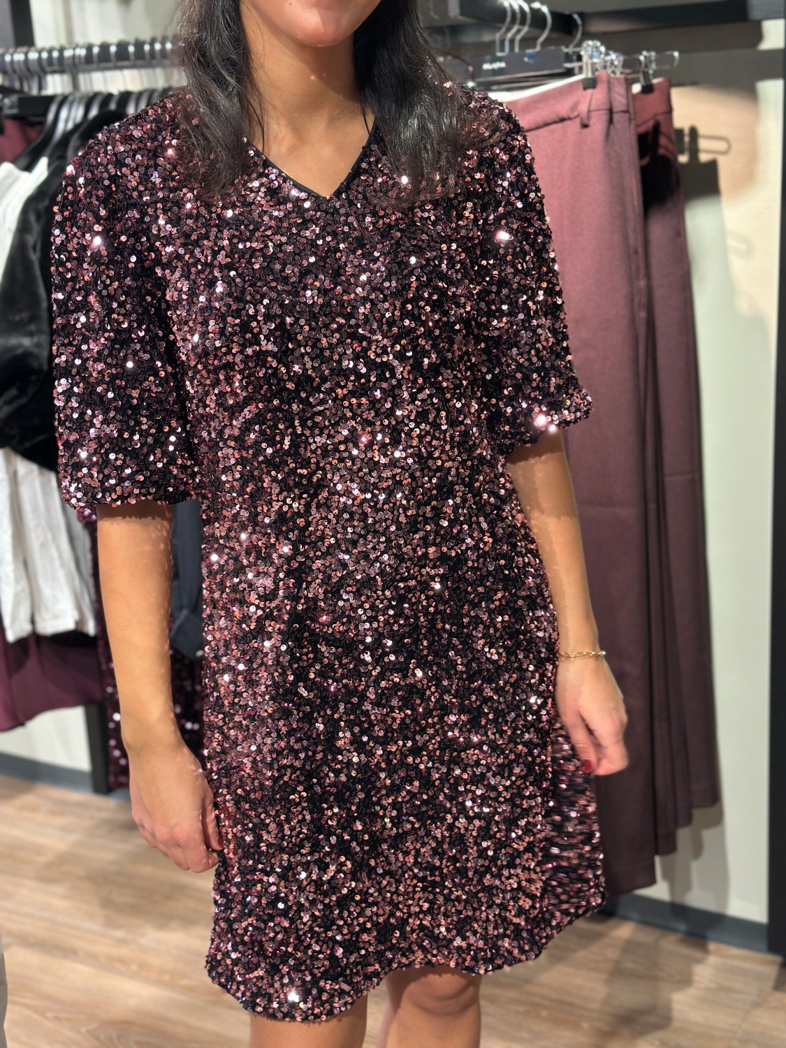 PZLOLLIE paljett Dress Rosa