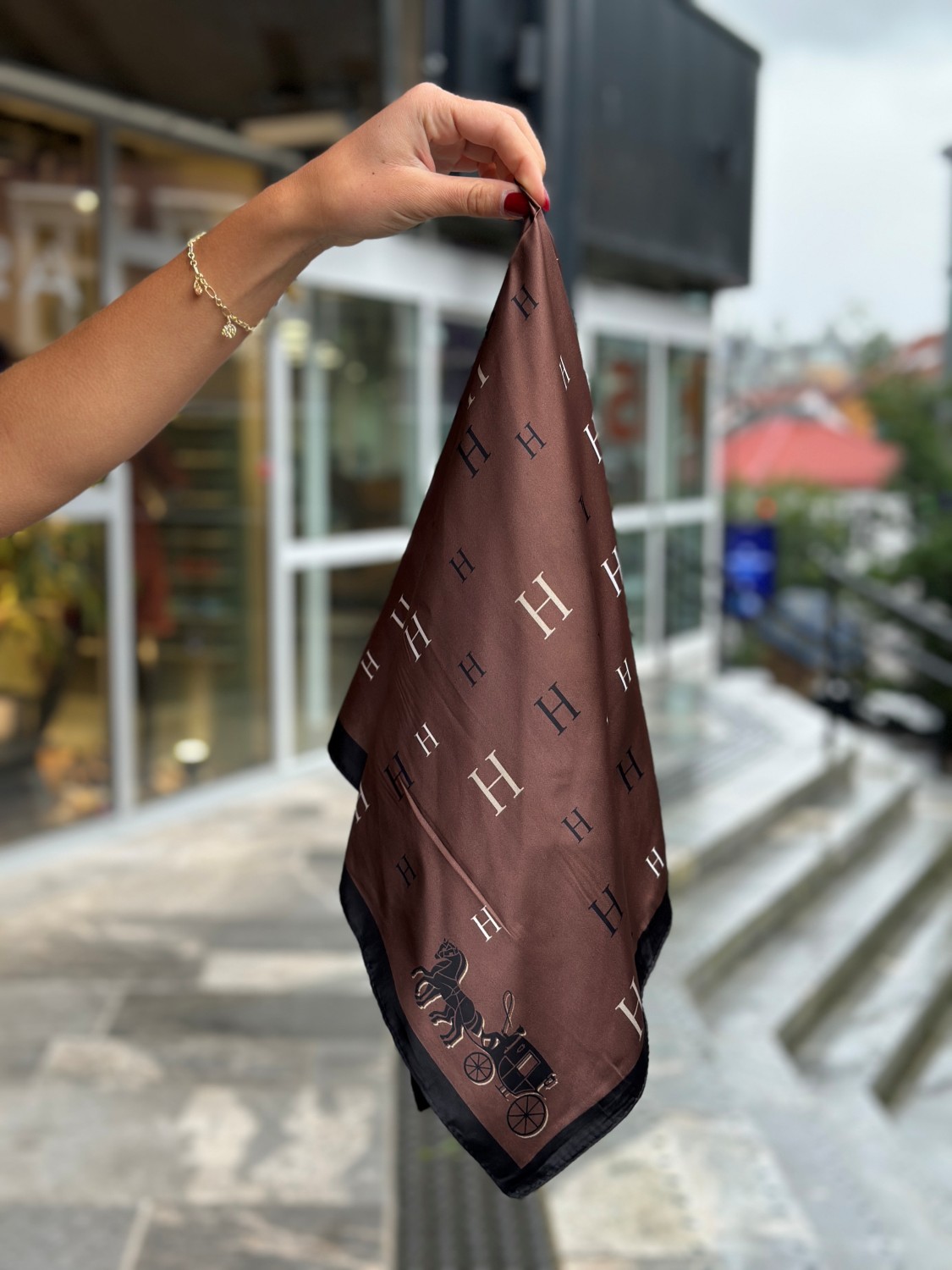 Skjerf tosidig Brun Hest