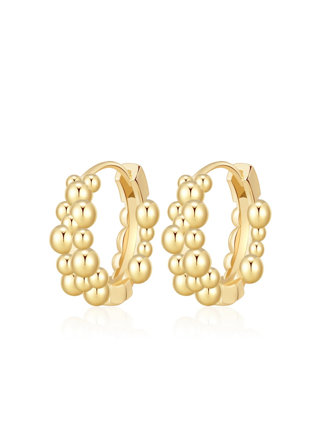Bubble ear plain 18mm gold 5