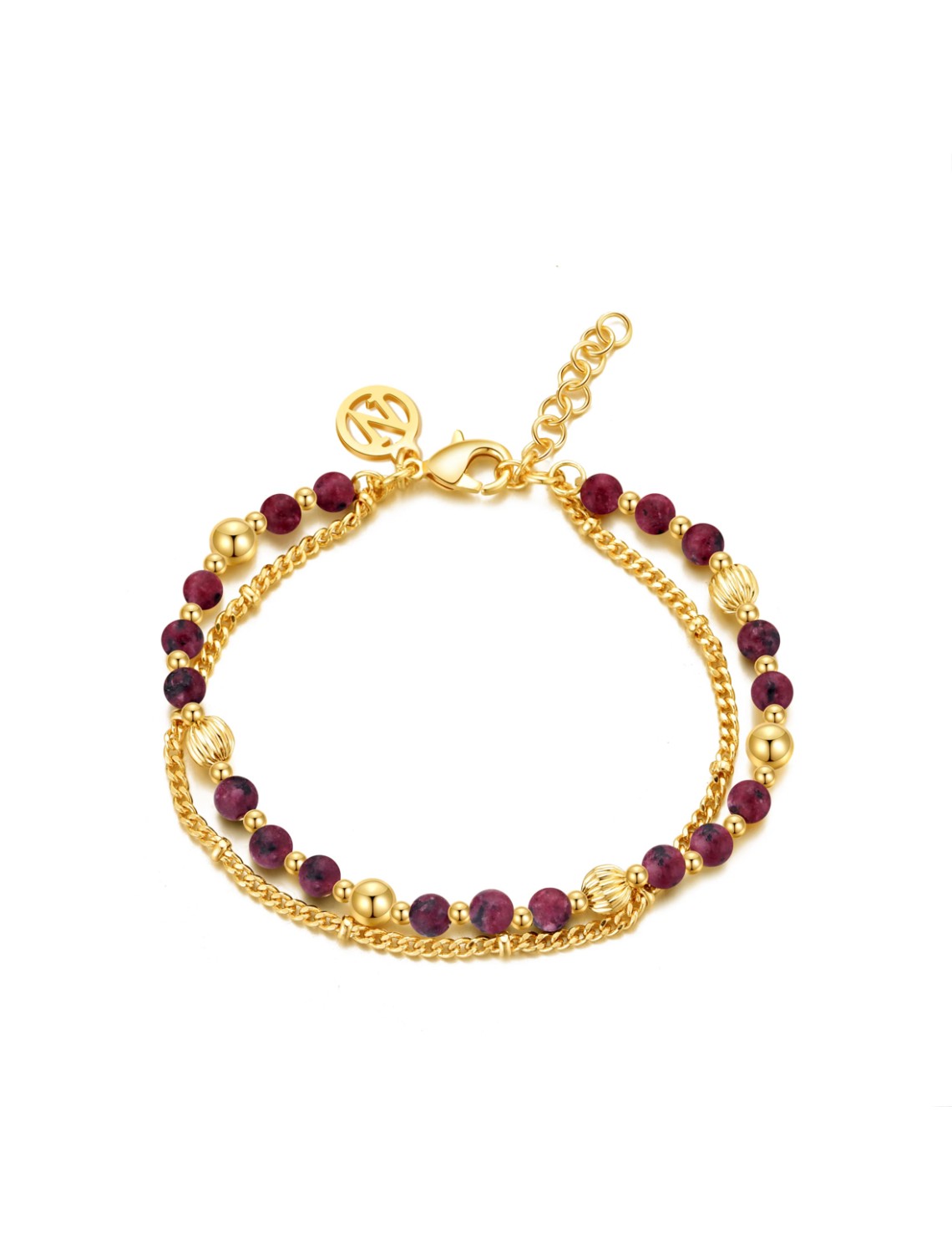 Felicia chain brace gold burgunder 6