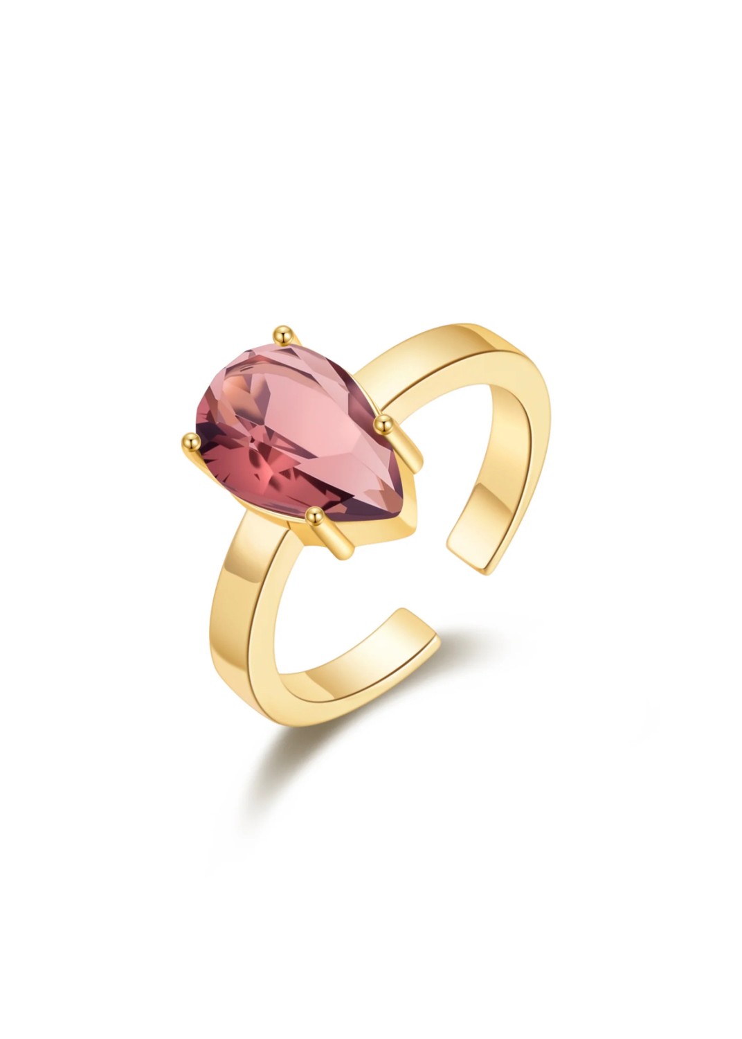 Ingelin ring gold burgunder 5