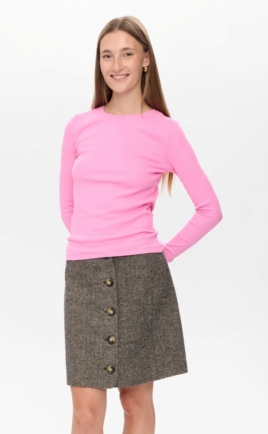 Nuriley ls tee fuchsia rosa