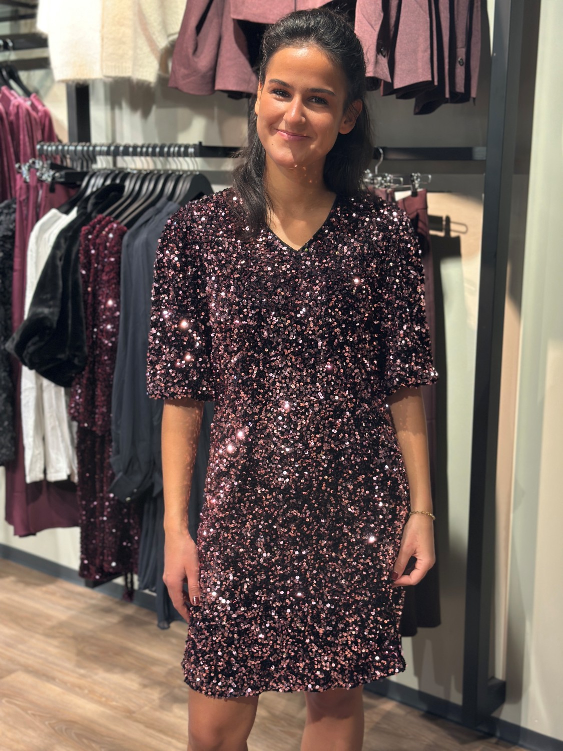 PZLOLLIE paljett Dress Rosa