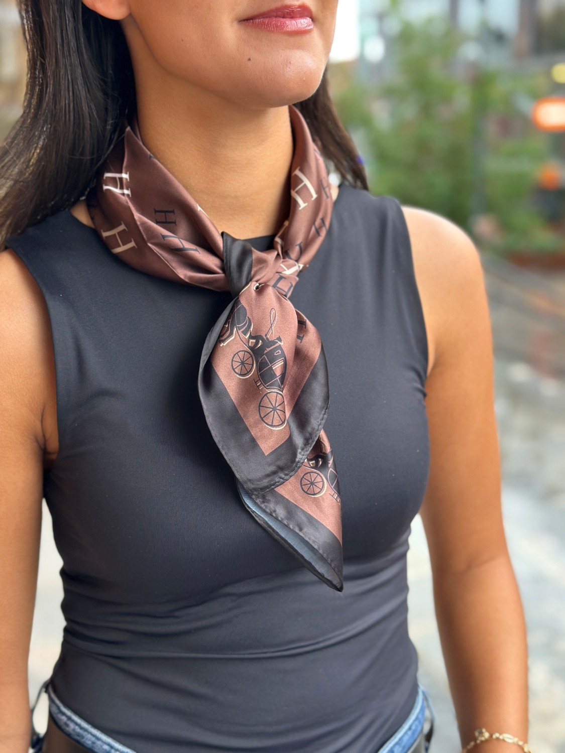 Skjerf tosidig Brun Hest