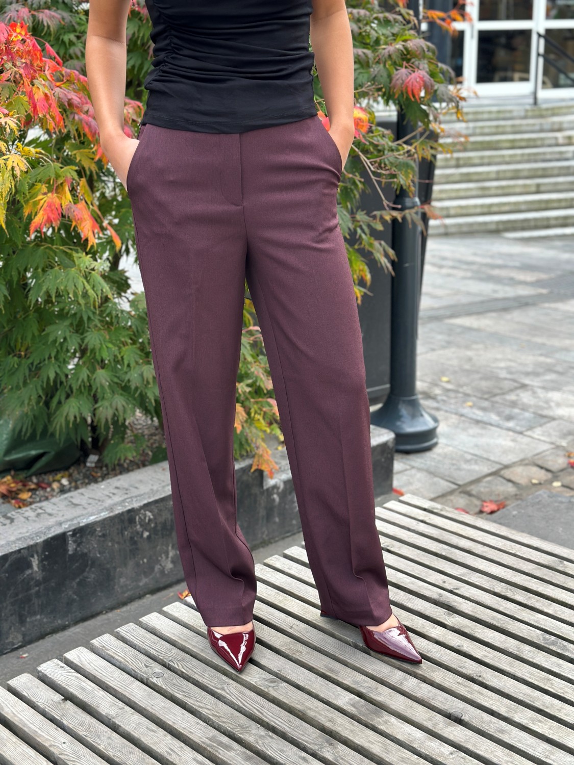 SLLilu suiting pants burgunder