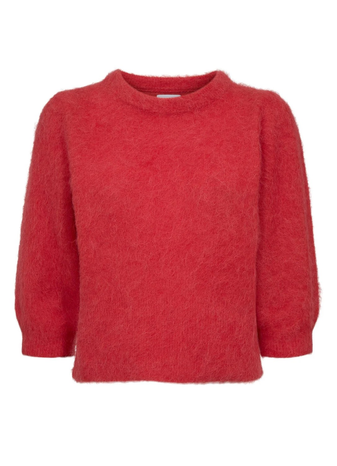 NUSURI brushed ss pullover fiery rød