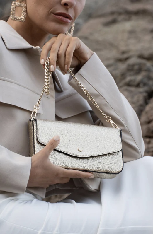 POURCHET Paris Club Clutch Gold