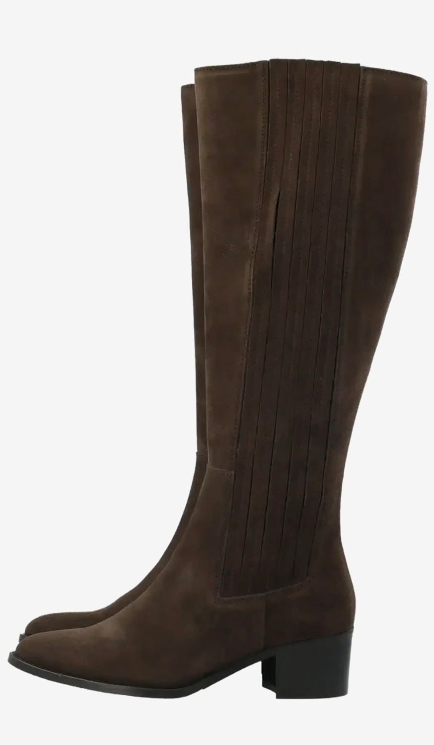 BIACAROL Chelsea knee high boot Suede brun
