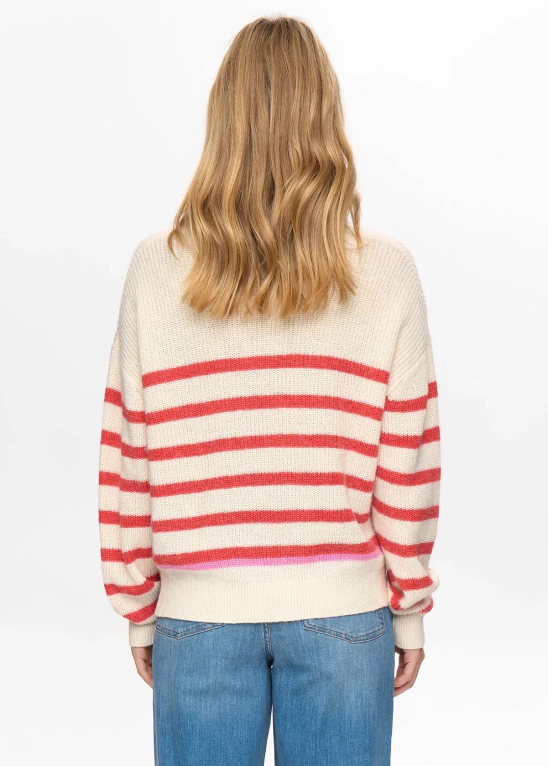 NUVINETTE pullover 2707 cayenne korall striper