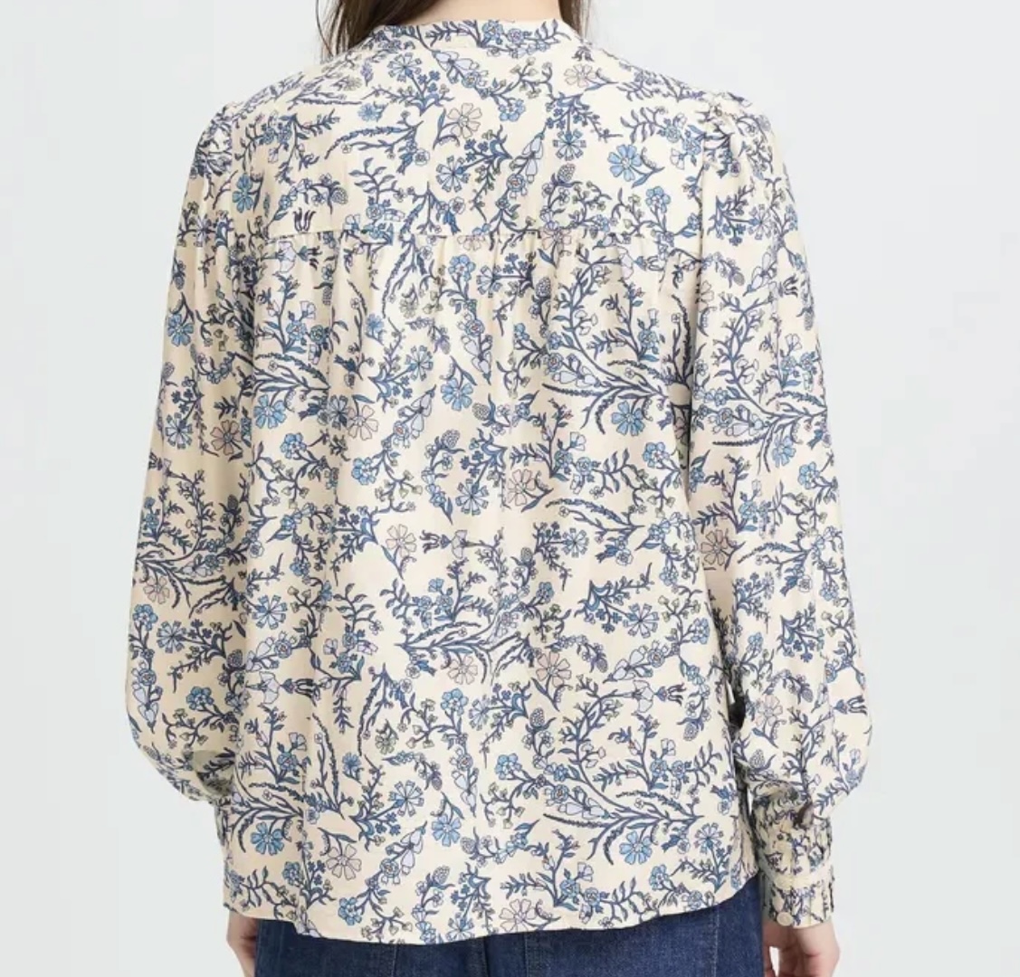 PZABRINA Bluse Blå Blomster