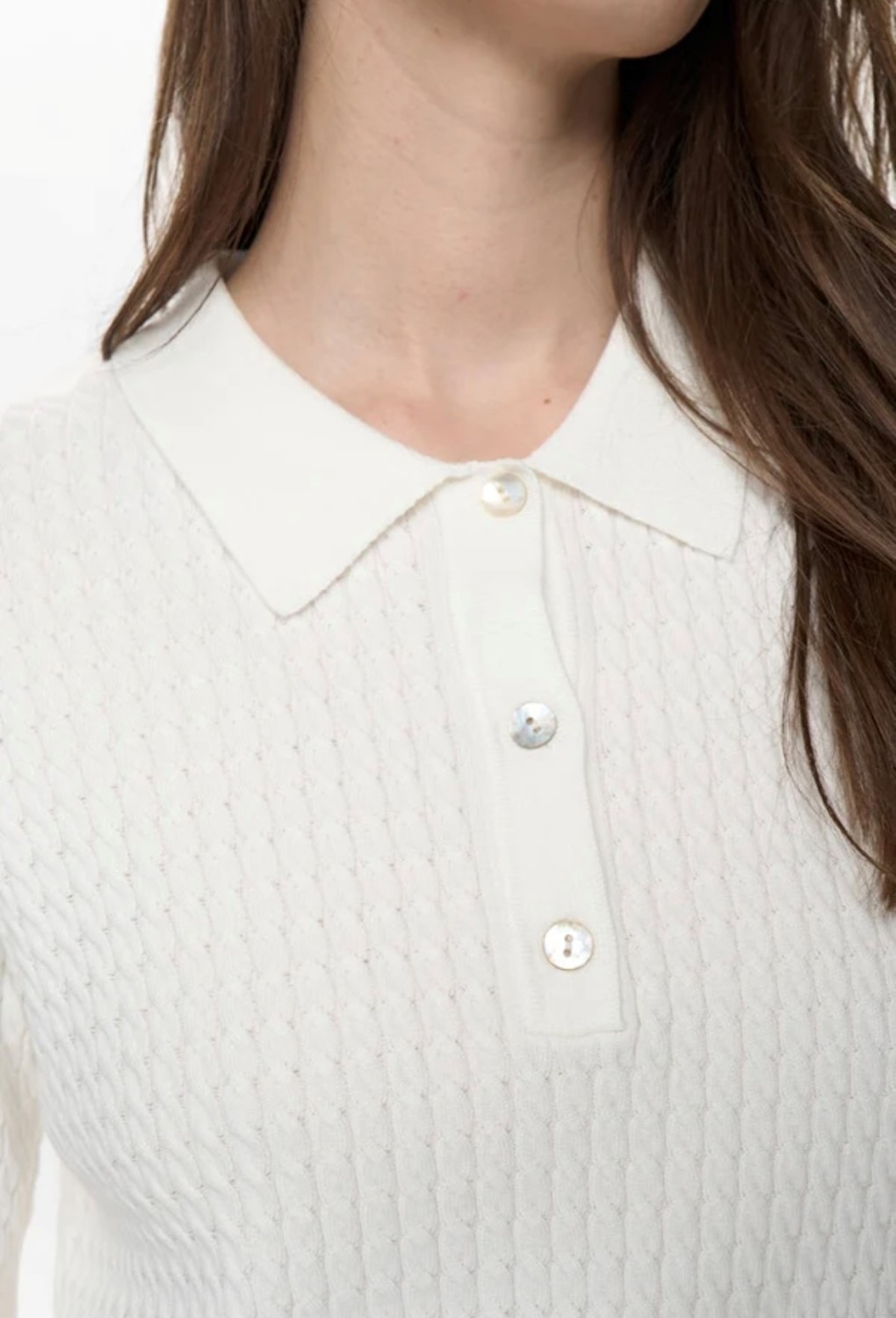 Nualette Polo Topp Hvit