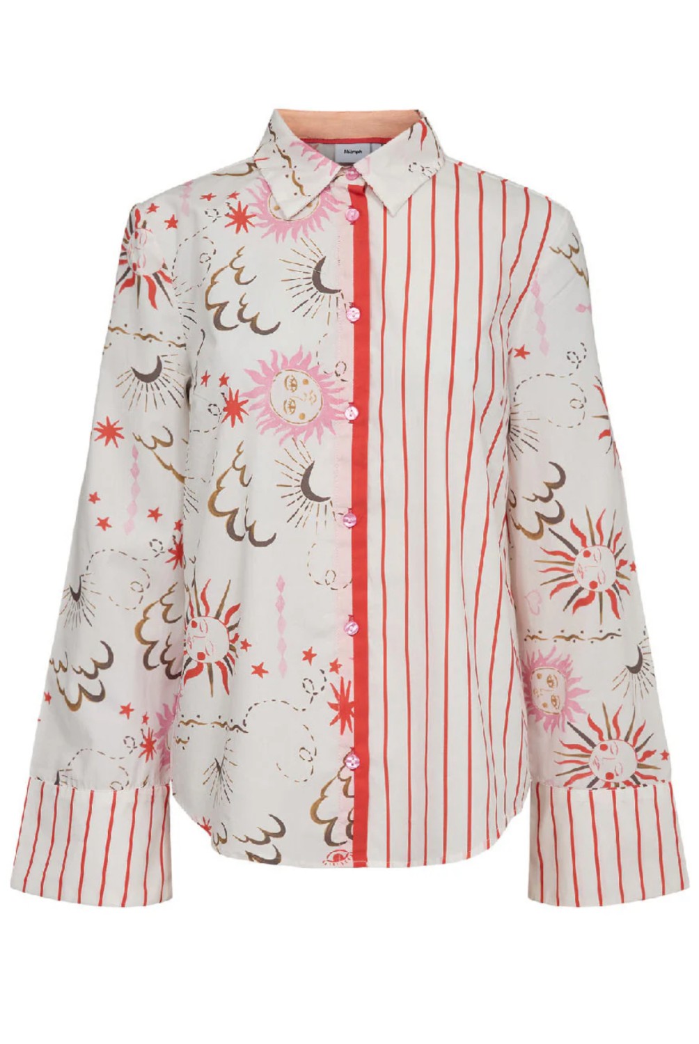 NUSOLEIMA mix shirt 9001 cloud dancer korall