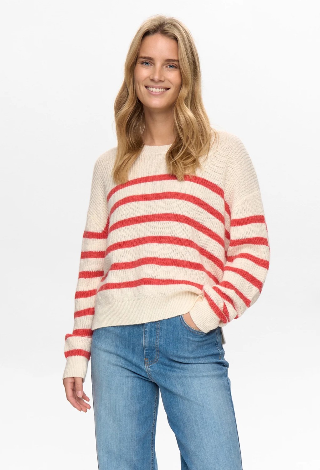 NUVINETTE pullover 2707 cayenne korall striper