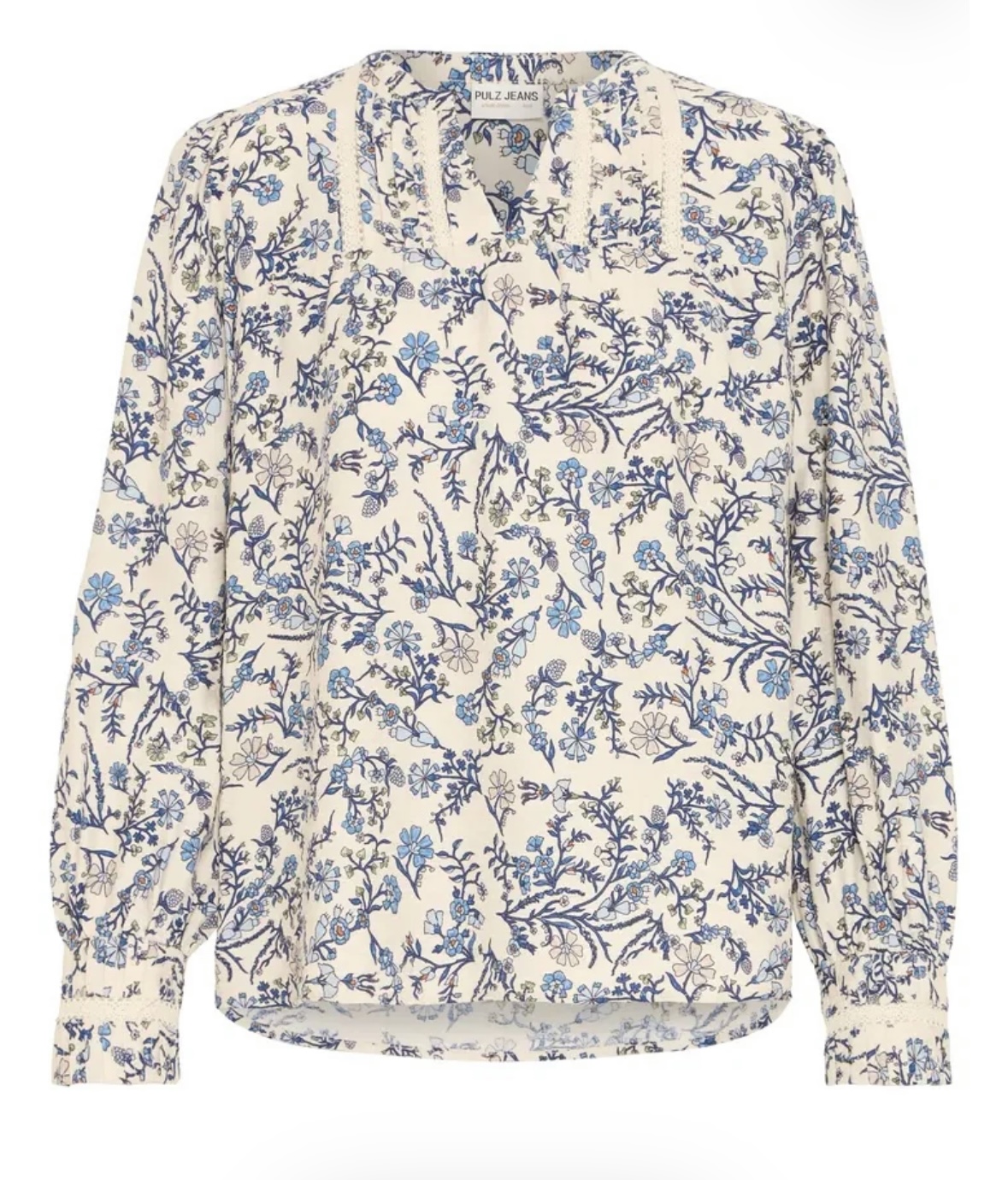 PZABRINA Bluse Blå Blomster