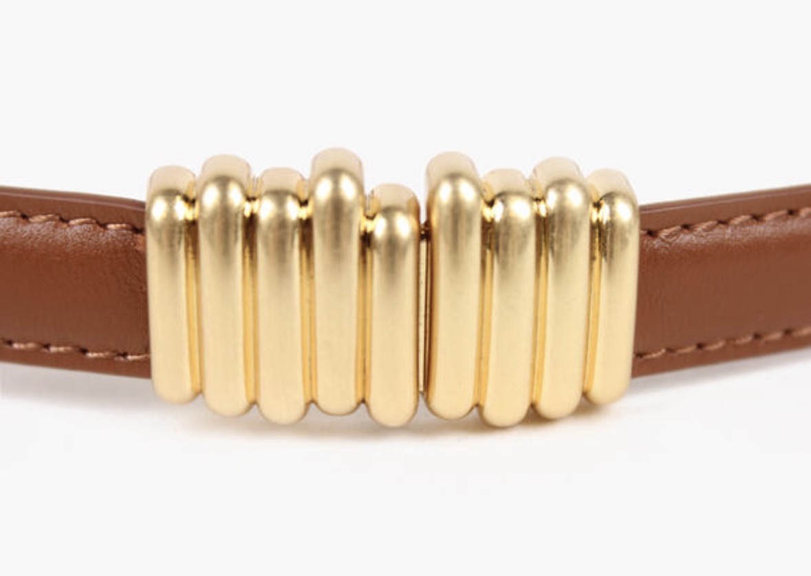 NOHR Beate smalt midjebelte cognac 17 brun