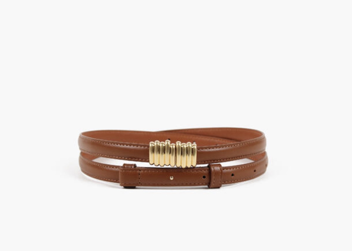 NOHR Beate smalt midjebelte cognac 17 brun