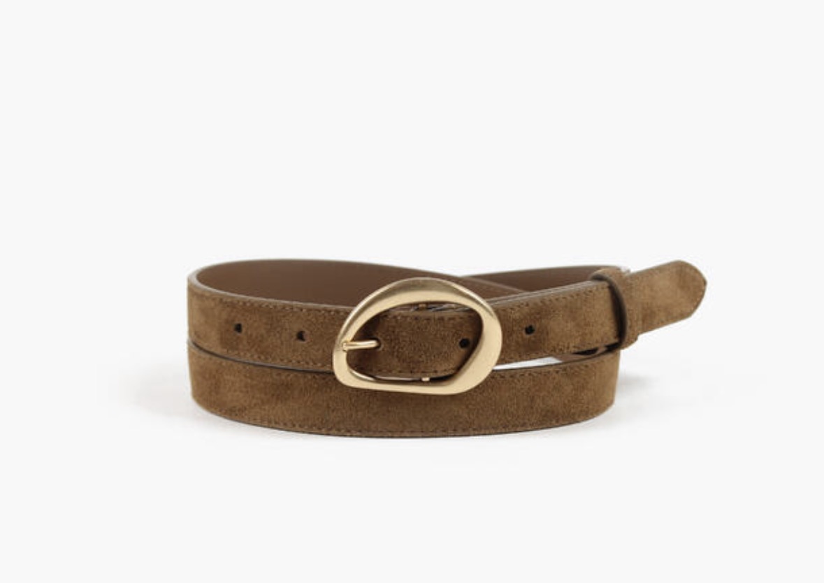 NOHR mia small belte i skinn lys brun