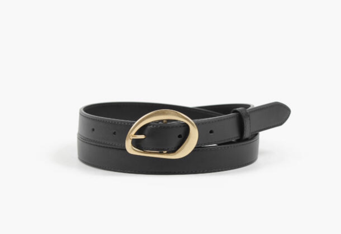 NOHR mia small belte i skinn sort
