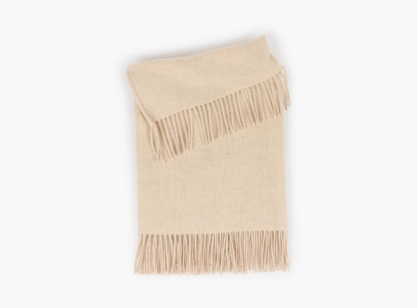 Hals med Frynser Offwhite