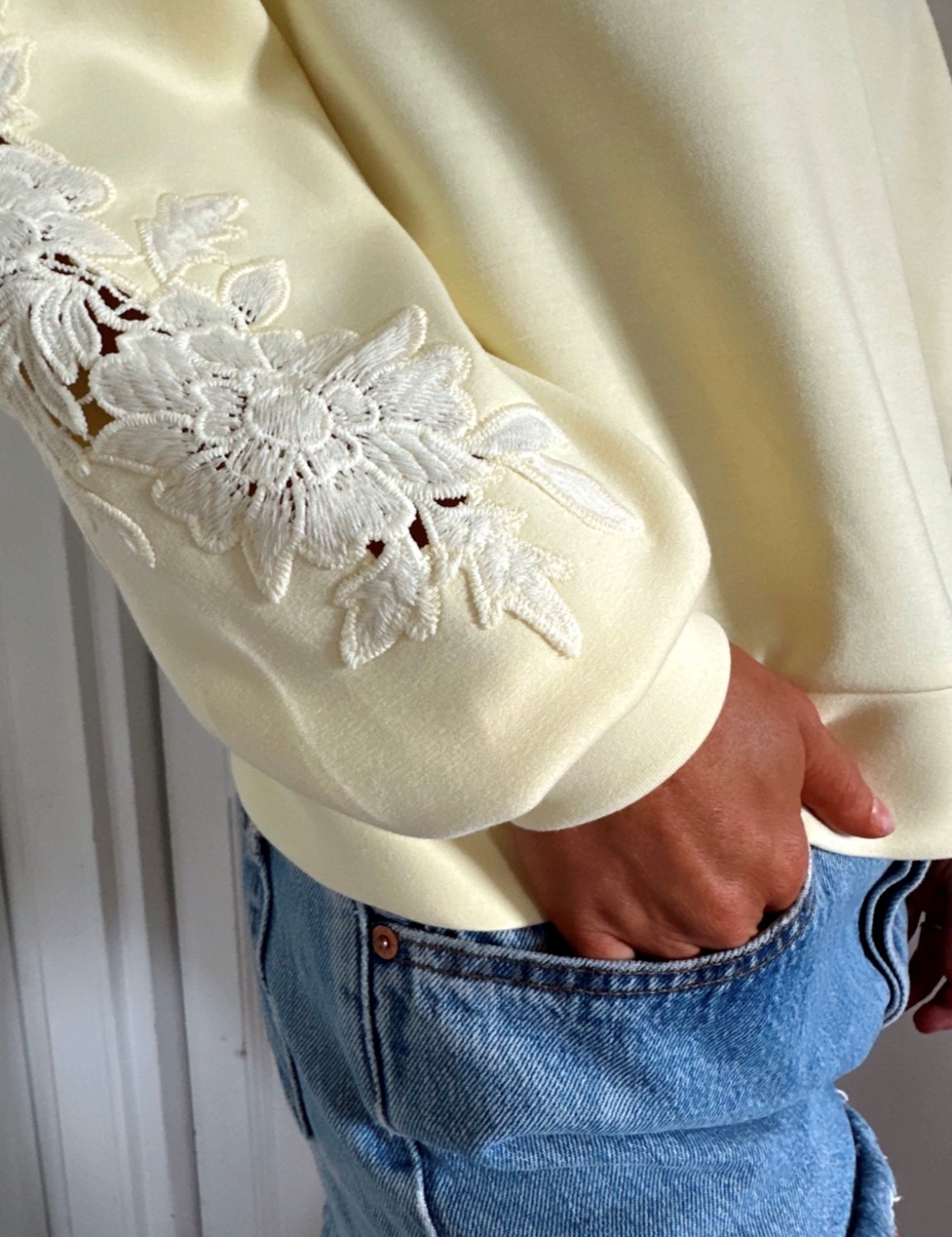 Visiffi o-neck sweat Gul