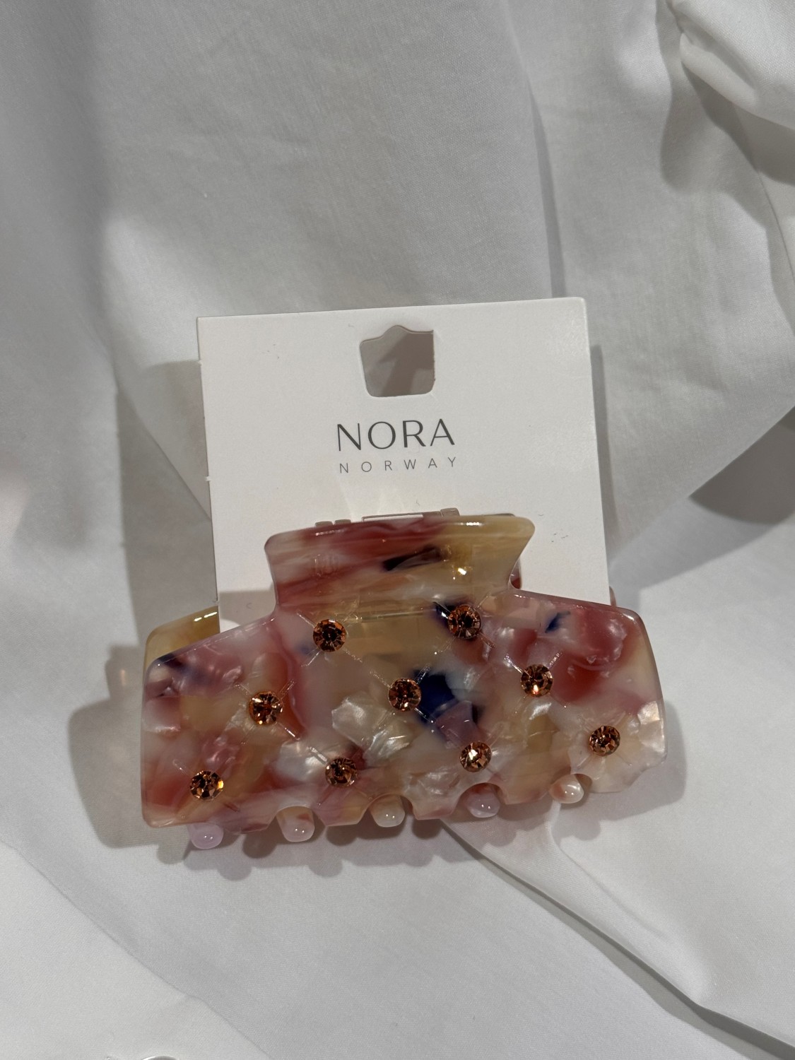 Hårklype square smst hvit