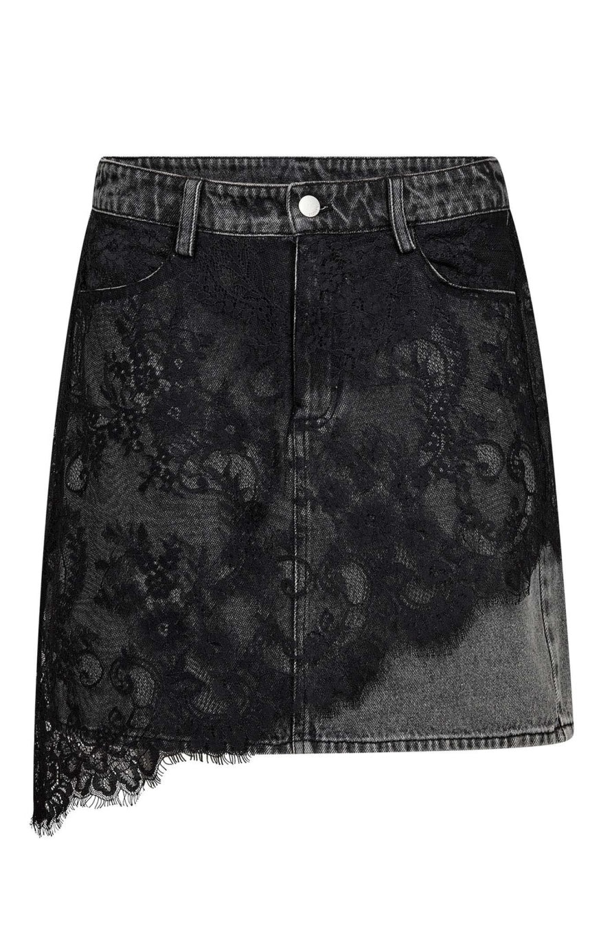 CoralineGO Jeans skirt Grå