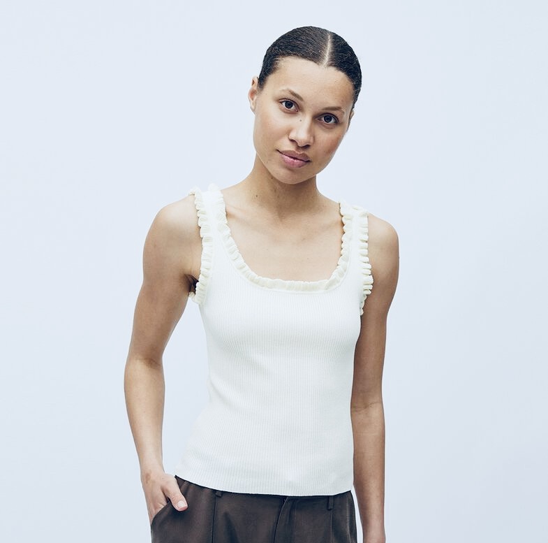 Elinne-M Singlet Top Hvit